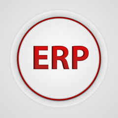 ERP circular icon on white background