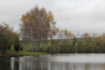 Fototapeta na wymiar lac d'auvergne