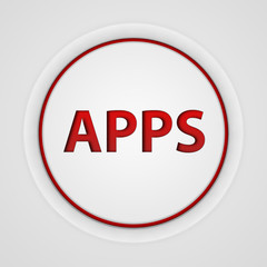 Apps circular icon on white background