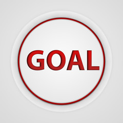 Goal circular icon on white background