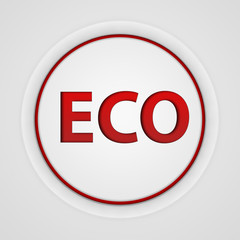 eco circular icon on white background