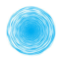 blue circle composed of thin lines