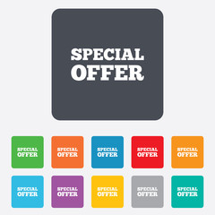 Special offer sign icon. Sale symbol.