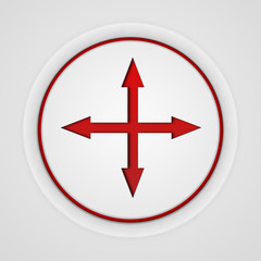Arrow  circular icon on white background