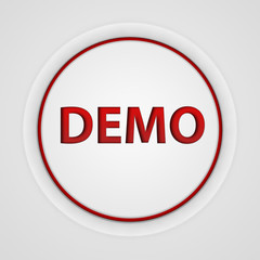 Demo circular icon on white background