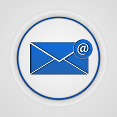 email circular icon on white background