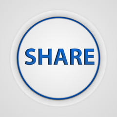 share circular icon on white background