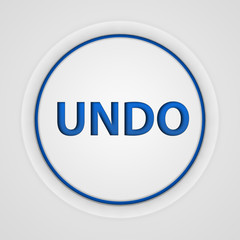 undo circular icon on white background