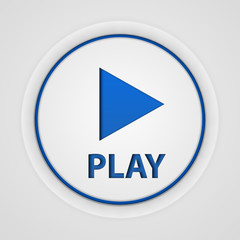 play circular icon on white background