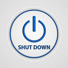 power circular icon on white background