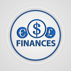 Finance circular icon on white background