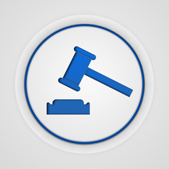 Auction circular icon on white background