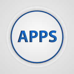 Apps circular icon on white background