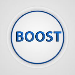 Boost circular icon on white background