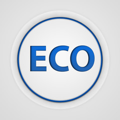 eco circular icon on white background