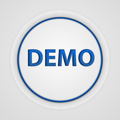 Demo circular icon on white background