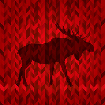 Moose reindeer red shadow