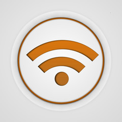 signal circular icon on white background