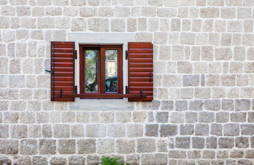 stone wall with window