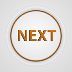 next circular icon on white background