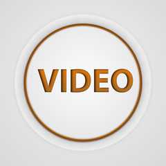 video circular icon on white background