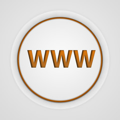 www circular icon on white background