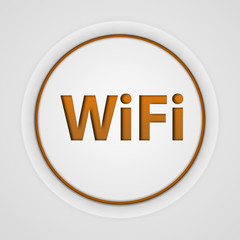 wifi circular icon on white background