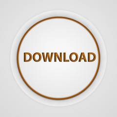 download circular icon on white background