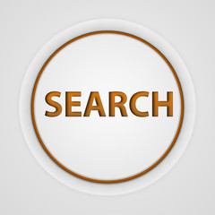 search circular icon on white background