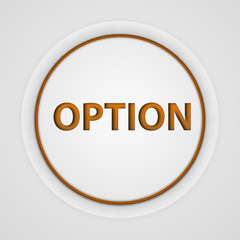 option circular icon on white background