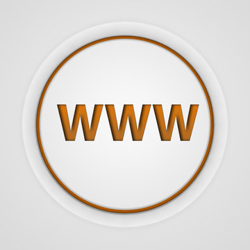 www circular icon on white background