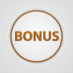 bonus circular icon on white background
