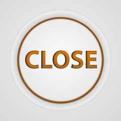 close circular icon on white background