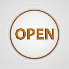 open circular icon on white background