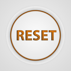 reset circular icon on white background