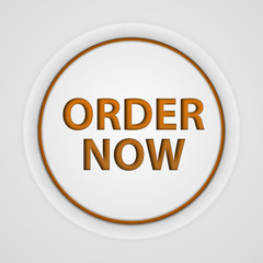 Order now circular icon on white background