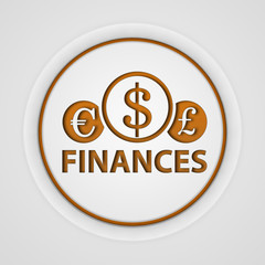 Finance circular icon on white background