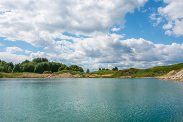 Fototapeta na wymiar Lake landscape, summer