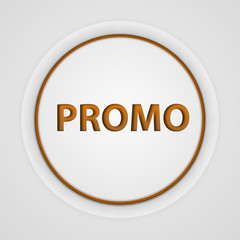 Promo circular icon on white background