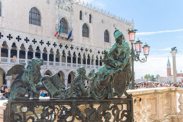 Brass gate sculpture to the Campanile in Venice