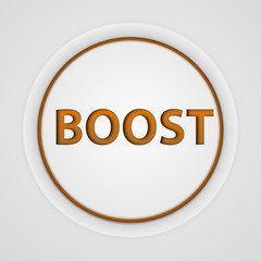 Boost circular icon on white background