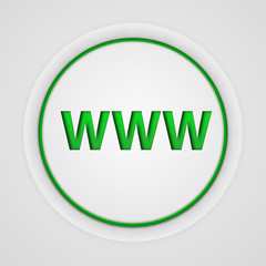 www circular icon on white background