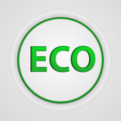 eco circular icon on white background