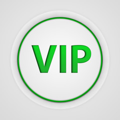 Vip circular icon on white background