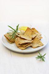 Gluten free rosemary olive oil crackers