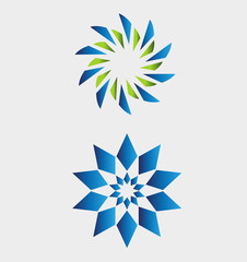 Modern circles symbol and icon