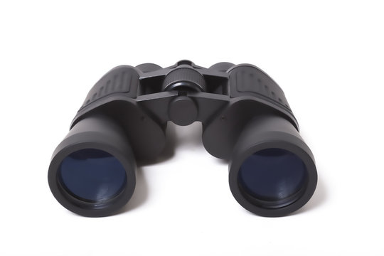 black binocular isolate on white background