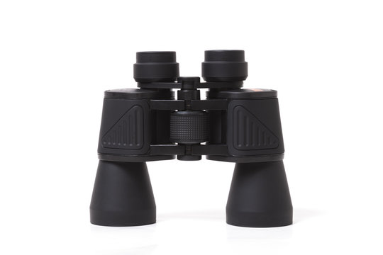 black binocular isolate on white background