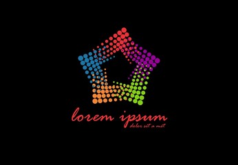 Abstract star, colorful, vector, design, element, logo, icon