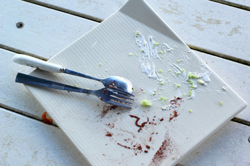 empty dish on the table